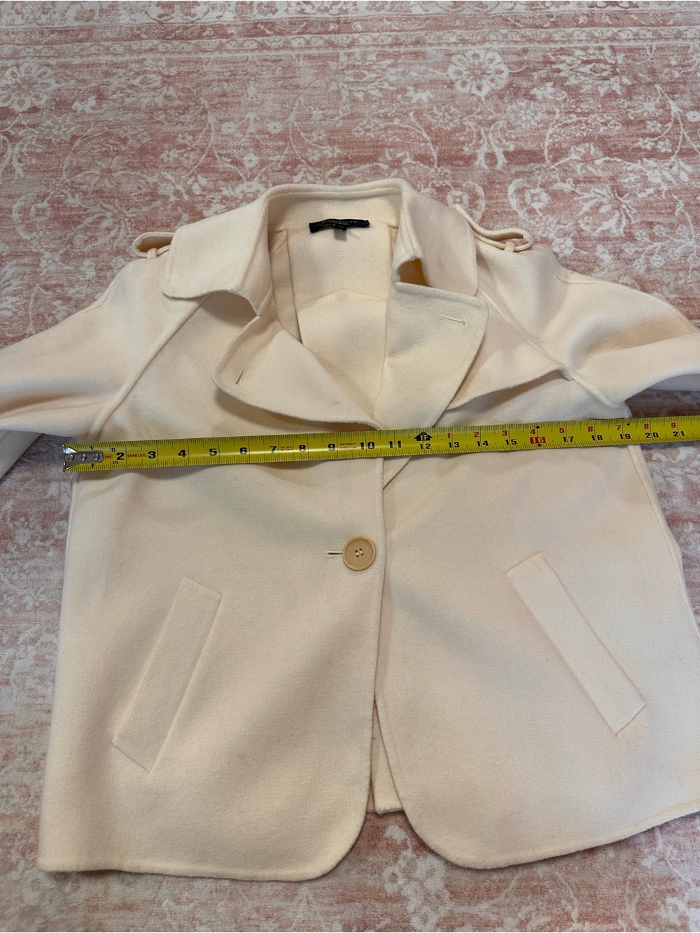 Pure Wool 🐑 Talbots Cropped Trench Jacket - Picture 9 of 12